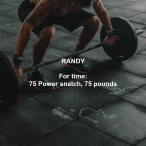 Randy Crossfit Workout